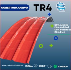 Coberturas Curvo TR4 De Aluzinc - PYV ESTRUCTURAS